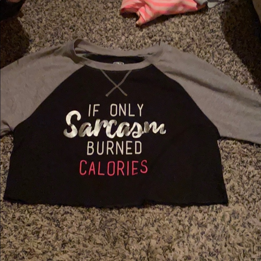 3/4 sleeve crop top